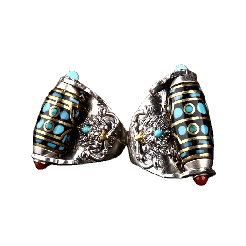 

factory directly sell 925 silver Roc vintage men punk ring