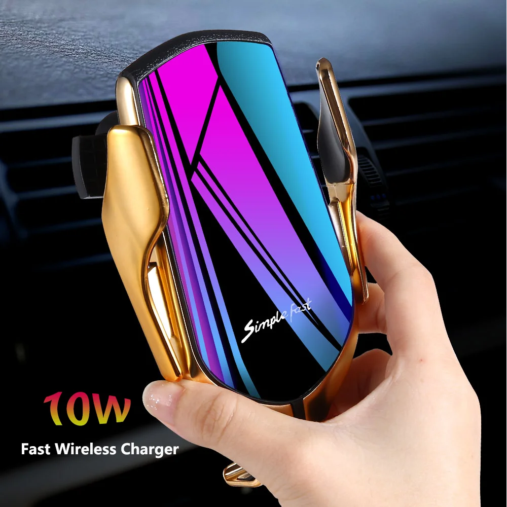 

Free Shipping 1 Sample OK 10W Fast Wireless Chargers cargadores de telefonos 360 Rotation Car Charger Custom Accept