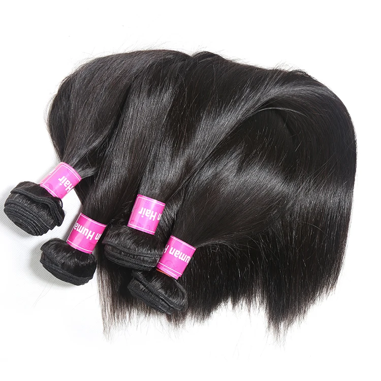 

Unprocessed Virgin Hair Machine Double Weft Malaysian Hair Extension Dropship Human Hair, Natural color,close to color 1b