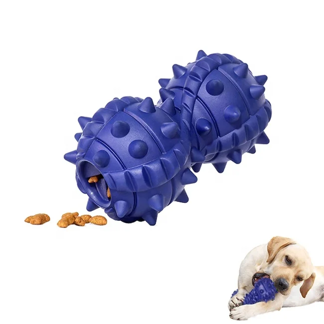 

Dog Activity Toy Interactive Treat Dispenser Molar Bite Tough Flavored Dog Chew Toy Toothbrush Rubber