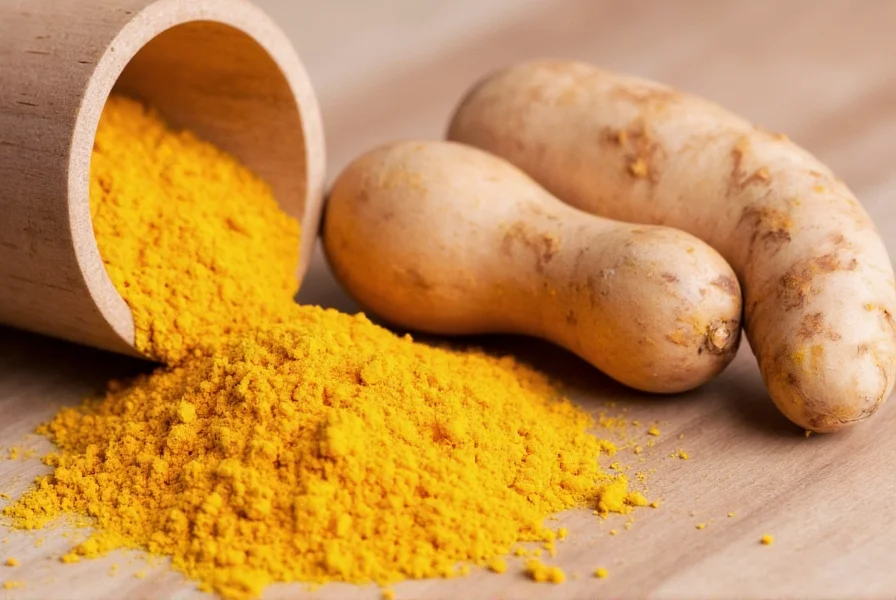 Different forms of turmeric including fresh root, powder, and supplement capsules