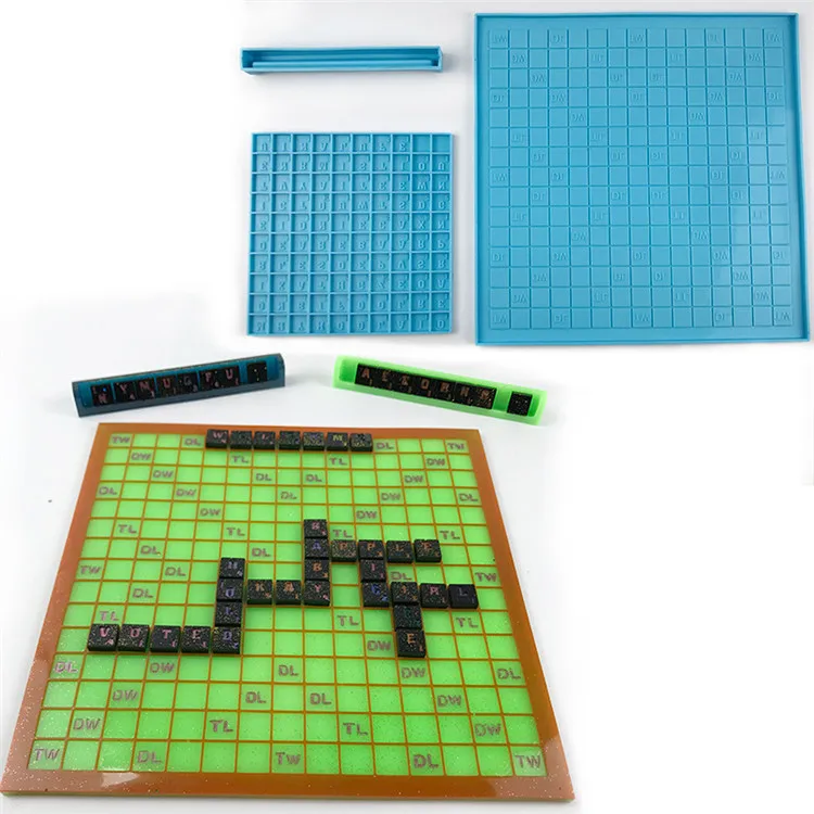 

Y2408 Creative letter resin mold silicone scrabble molds for DIY, Random
