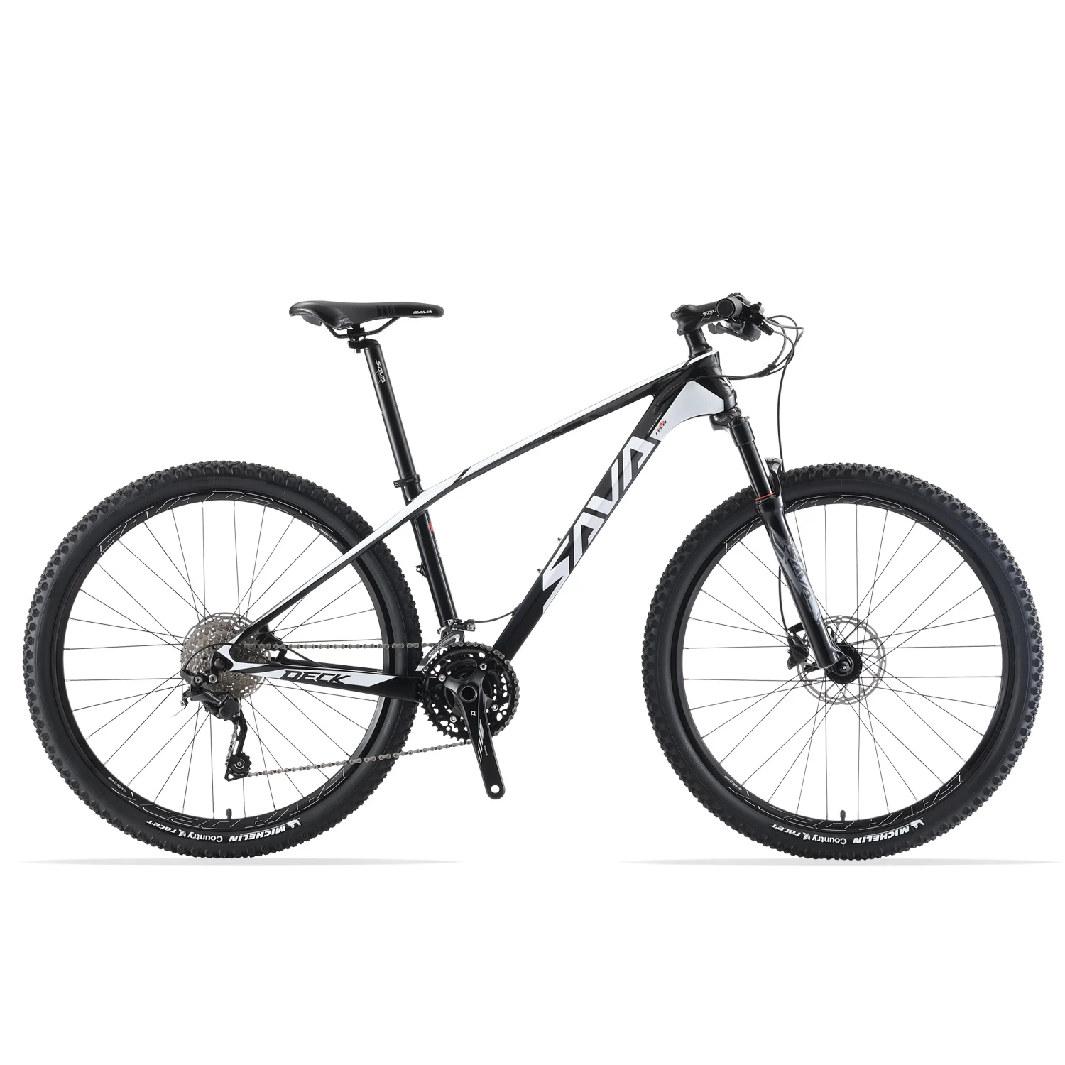 

Hot Sale Wholesale SAVA DECK6.0 Carbon Fiber Mountainbike 27.5"/29" Complete Hard Tail with M6000 DEORE 30S Group Set, Black red/black white/black blue/black yellow