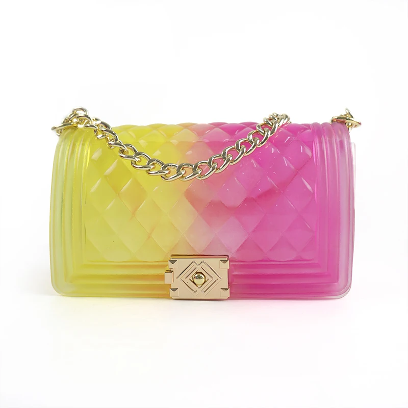

New arrival ready to ship top selling women's jelly bag PVC bag tote ladies handbags, Candy color