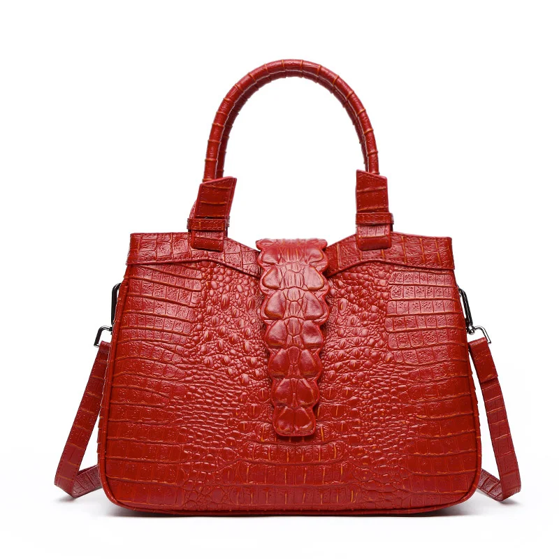 

Fashion Crocodile Pattern Genuine Leather Shoulder Bags Designer Woman Bags Luxury Ladies Tote Hand Bags 2021