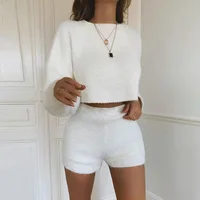 

Buy wholesale fashion fall clothing girl boutique velvet two piece shorts set for women