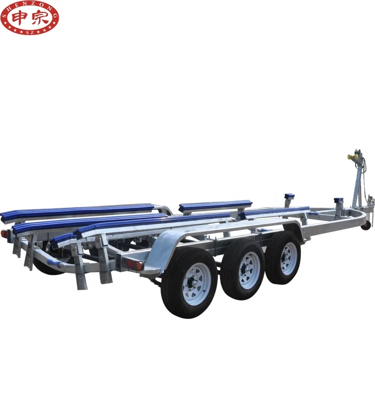 Heavy Duty Triple Axles Long Boat Trailers For Yacht Transport Buy