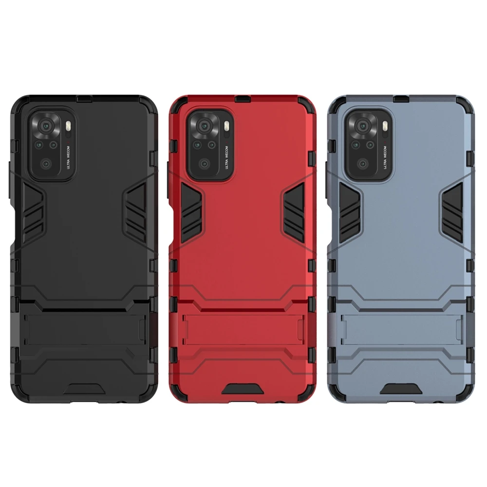 

Shockproof Armor Kickstand Phone Case For XIAOMI 9 9S 8 8T K30 Redmi Note 10 Pro MAX Finger Ring Holder Anti-Fall