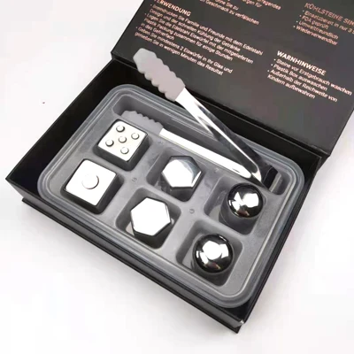 

Reuseable whiskey stones bar accessories artificial cocktail metal ice cubes