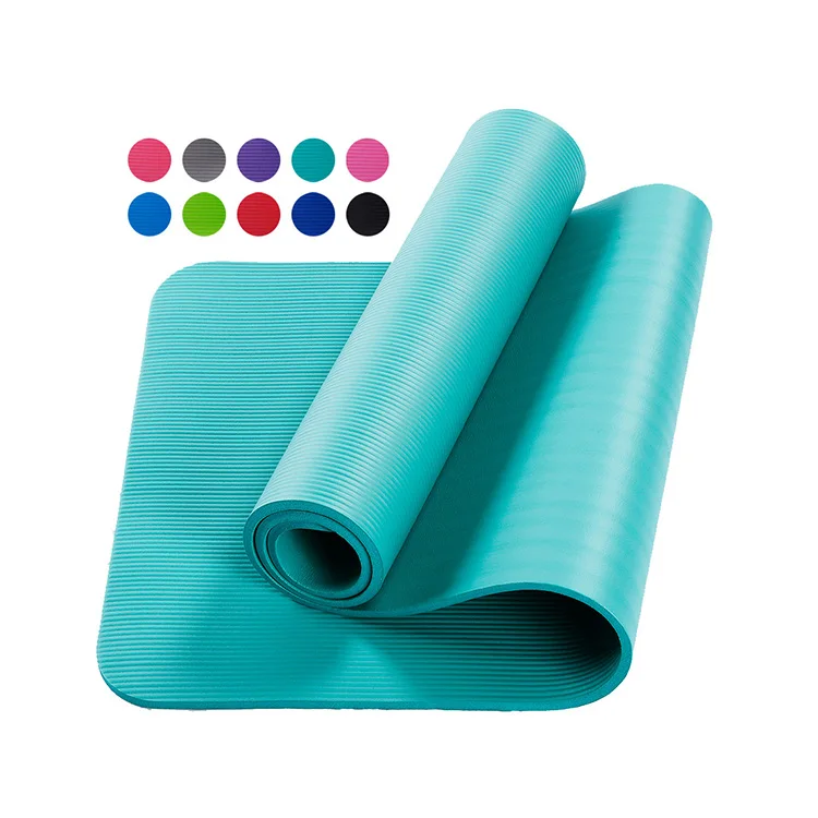 

Wholesale Best Selling Custom Made Tpe Yoga Mat 10mm Thickness Gym Mat For Men and Women, Green/pink/grey/black/purple/blue