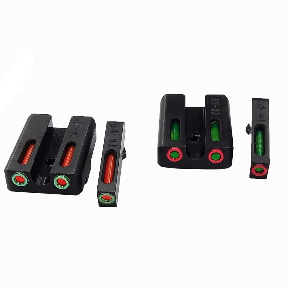 

Hunting tactics Glock sight glock Stainless steel front and rear fiber optic sight
