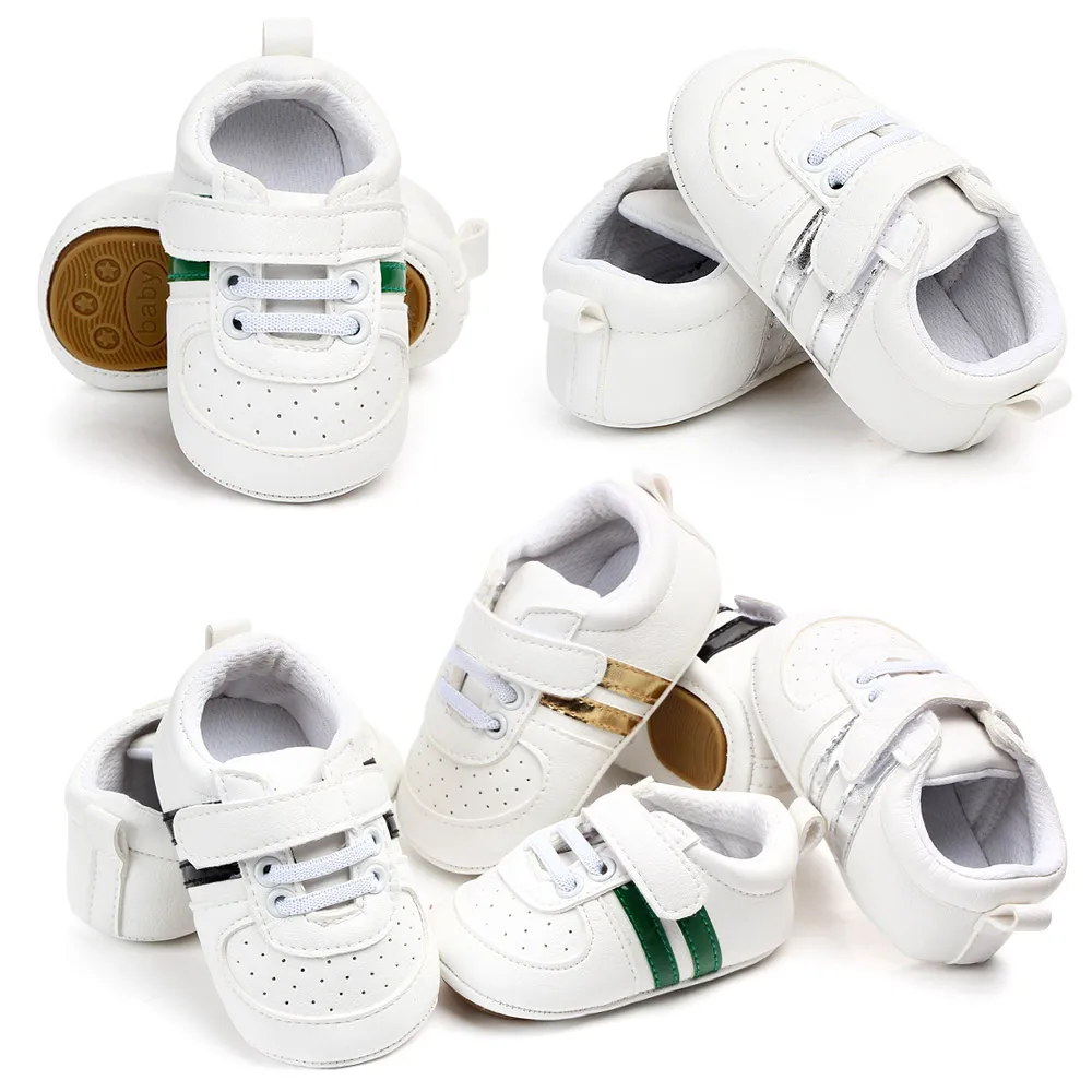 

Rubber sole fashion PU Leather Casual sport sneaker newborn baby shoes, 8 colors