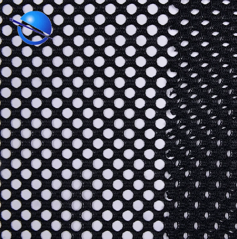 
Sliver/dark china knitting blue filament big hex hole mesh fabric for car seat covers,bag,luggage,suitcase in stock 
