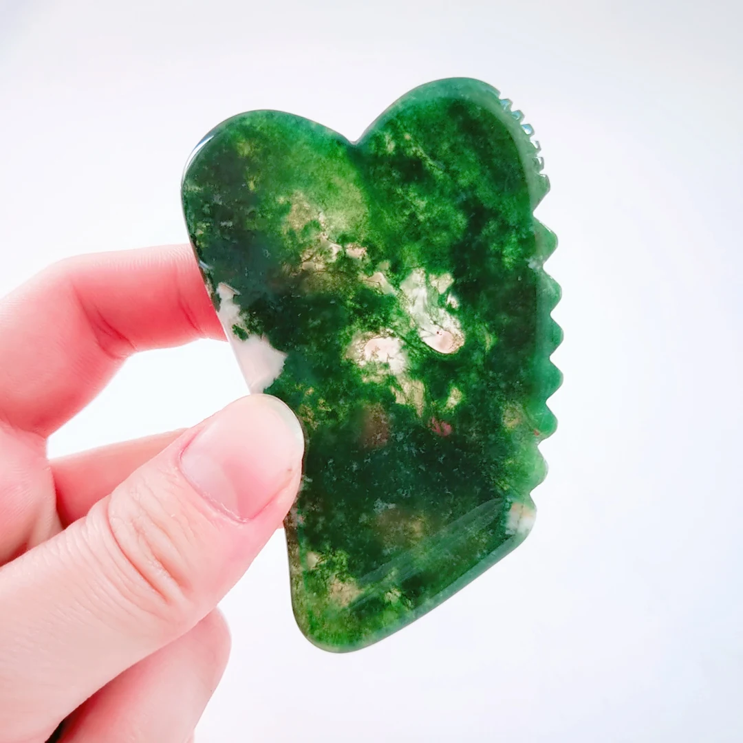 

Guasha Board moss agate Jade Stone Scraping Massage Tool gua sha board