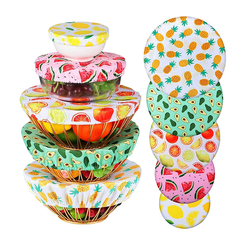 

Washable Tableware Fresh-keeping Dish Cloth Reusable Kitchen storage Wrap Zero waste Cotton Bowl Covers, Custom color