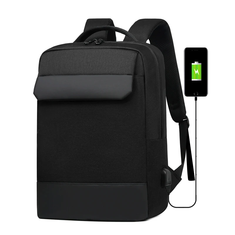 

High density waterproof laptop backpack with USB charging and custom logo for business travel and school, Black, gray, blue, red