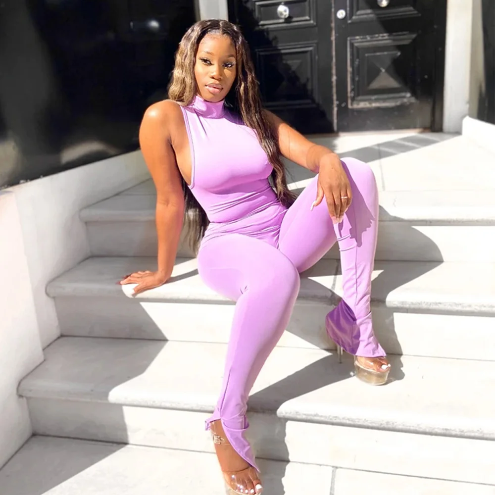 

8528 New Arrival High quality hot sell sexy zipper Jumpsuits for women