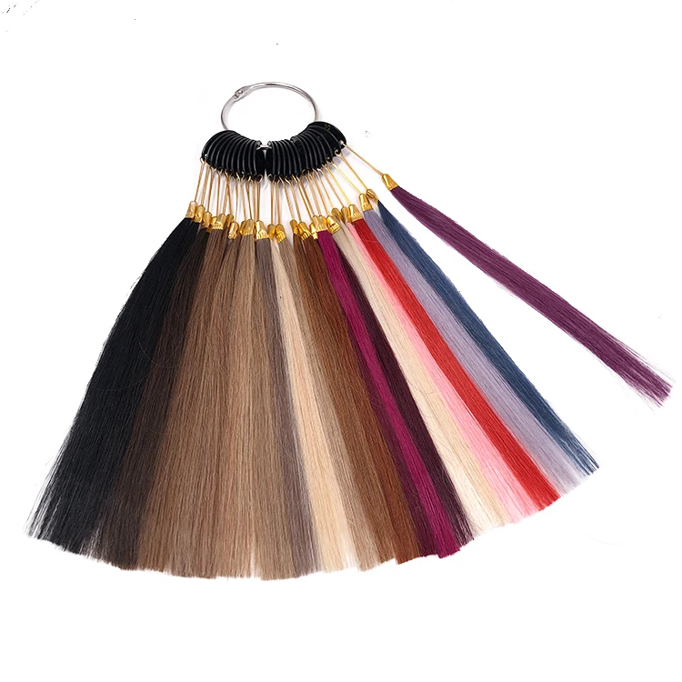 

Colorful Sample Ring Human Hair Extension Color Ring With All Color