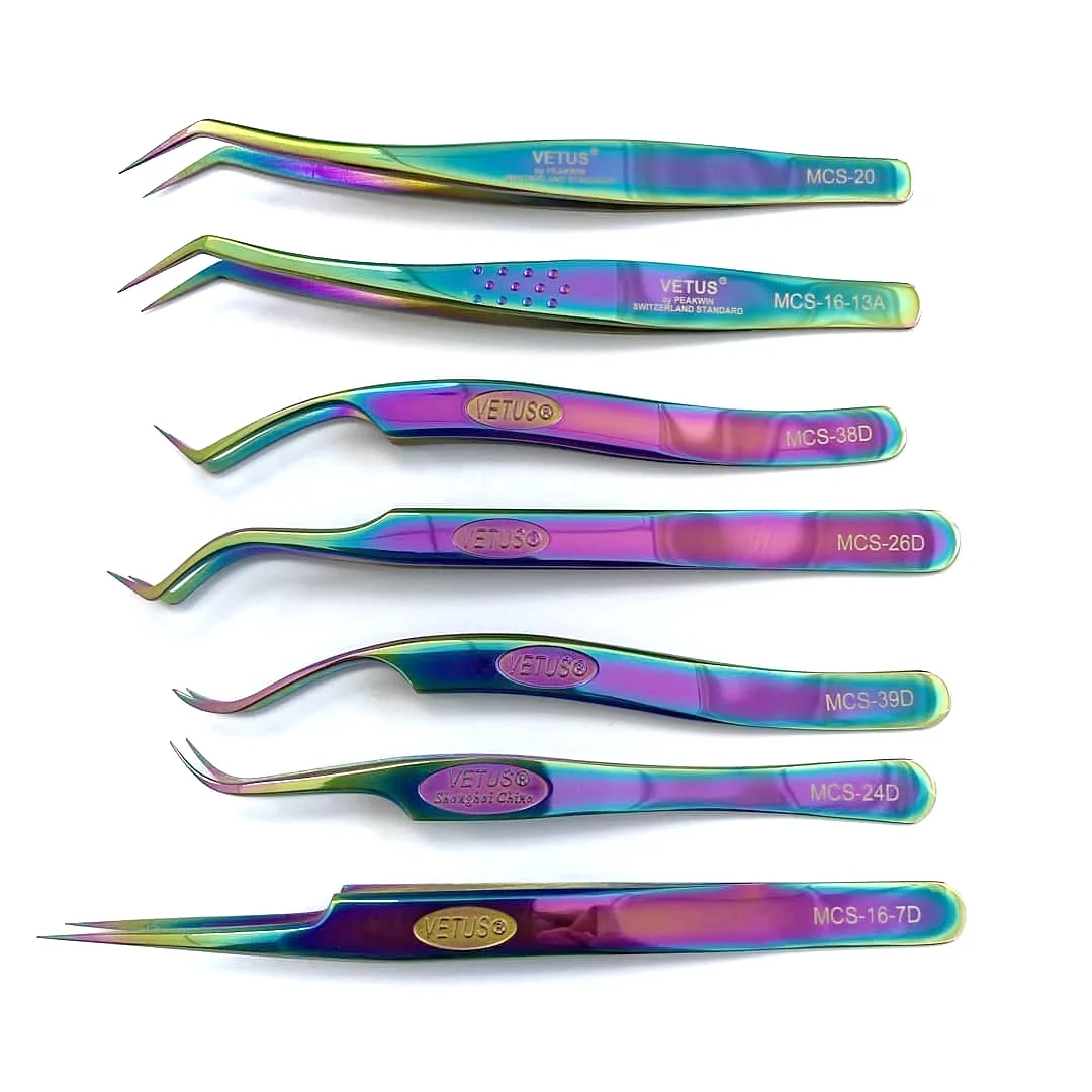 

Eyelash extension tweezers, Colorful