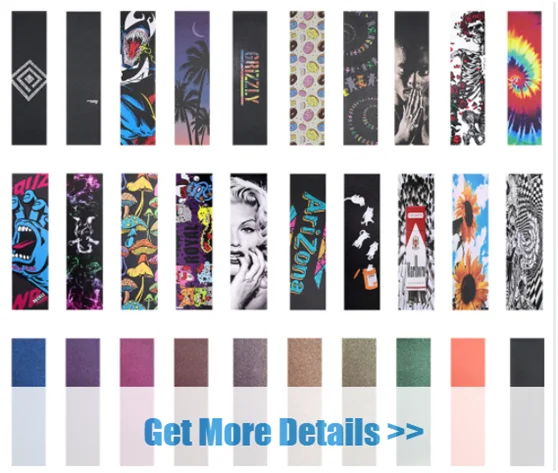 

E WIN Waterproof Sandpaper Printed Customized Design OS780 High Standard Perforated Skateboard Scooter Longboard Grip Tape