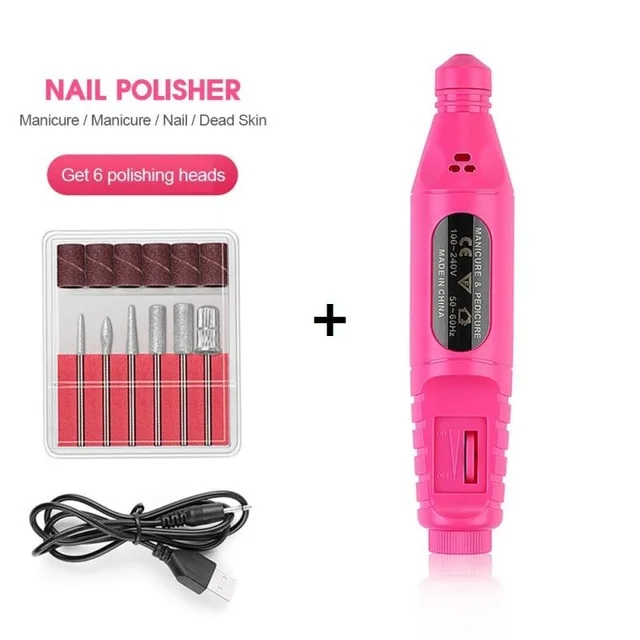 

NAD003 USB Charging Electric Nail Drill Machine Kit Remove Polish Nail Art Pen Pedicure Manicure Machine Nail Art Tool