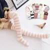 Adorable Women Soft Over Knee Stockings Long Boot High Warm Leggings Cartoon Striped Winter Fashion Ladies Stockings New
