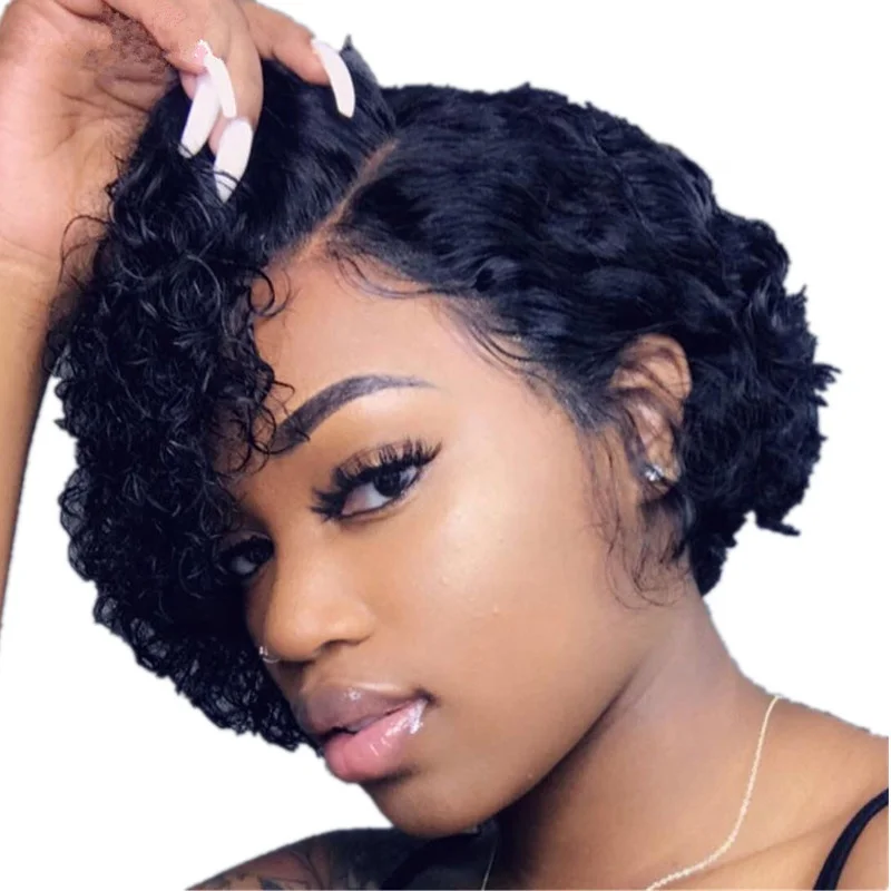 

2022 Amazon Hot Selling High Quality Hair Afro Kinky Curly Wigs Cup Synthetic Hair Wigs For Black Women, As picture