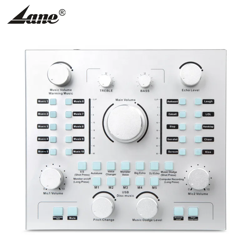 

2019 new product professional Sound Card for recording, Black/silver