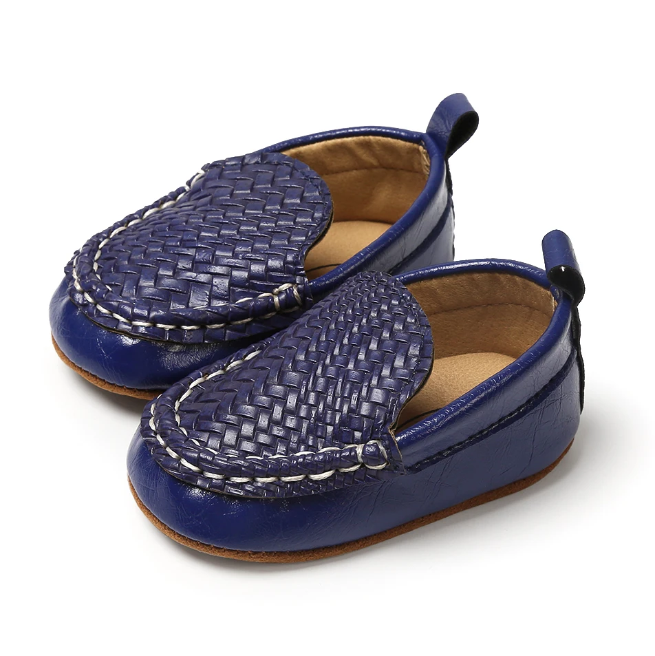 
Quick shipping PU leather soft sole moccasins toddler boy baby loafers shoes 