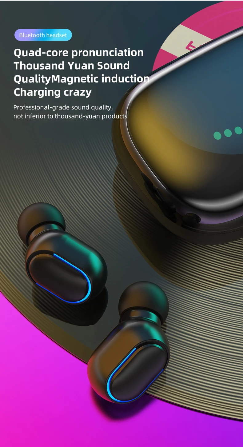 2020 hot sale T11 TWS Wireless Headphones Bluetooths 5.0 In-Ear Earphone 1800mAh Stereo Earbuds IPX5 Sport Waterproof Headset - ANKUX.COM