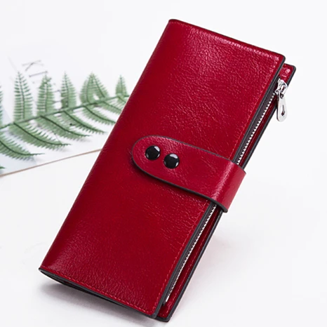 

2020 new style leather wallet purse ladies leather long clutch bag for girls