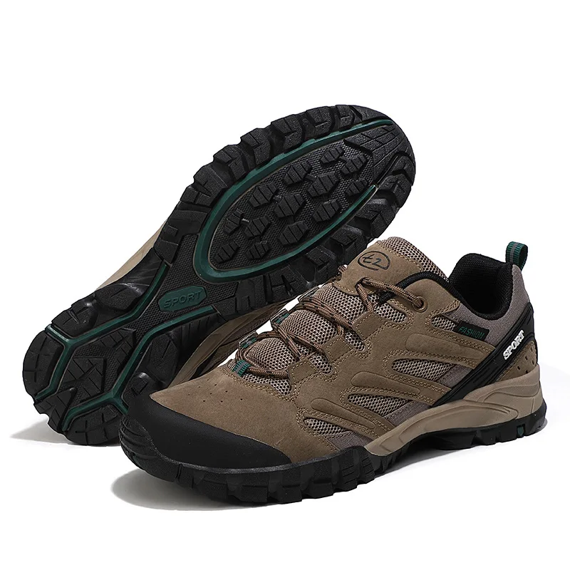 

2021 Men's Outdoor Breathable Hiking Shoes Lightweight Non-slip Summer Mountain Climbing Low-cut Men's Hiking Shoes, Black,khaki,blue,grey