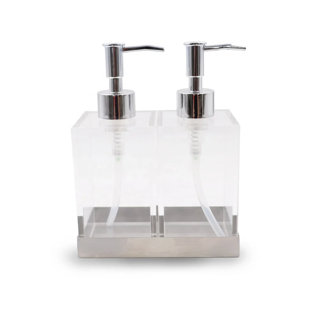 

Double Stainless Steel Liquid Soap & Lotion Dispenser Pump Bottle For Kitchen and Bathroom, As picture or custom