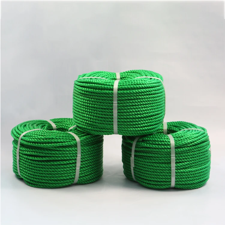 10 mm white color 3 ply twisted PP polypropylene  rope