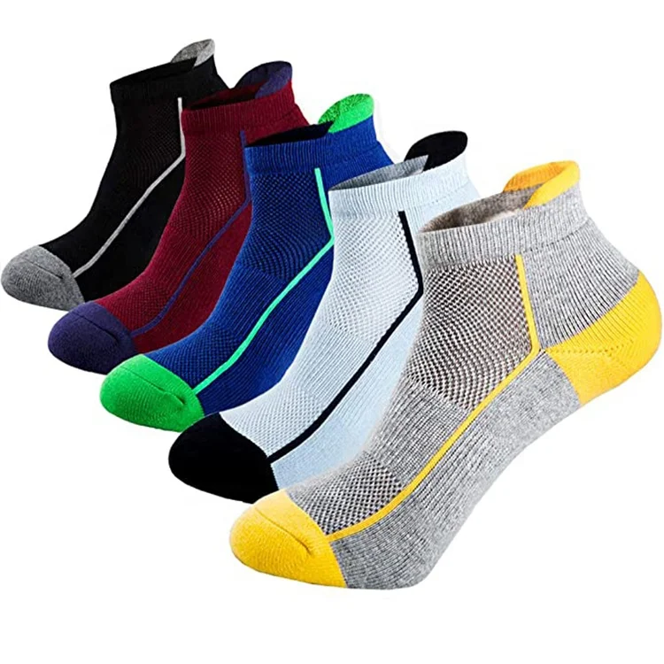 

XIANGHUI wholesale Mens Low Cut Ankle Athletic Cotton Mesh Cushioned Running Ventilation Sports Tab Socks, Pantone color
