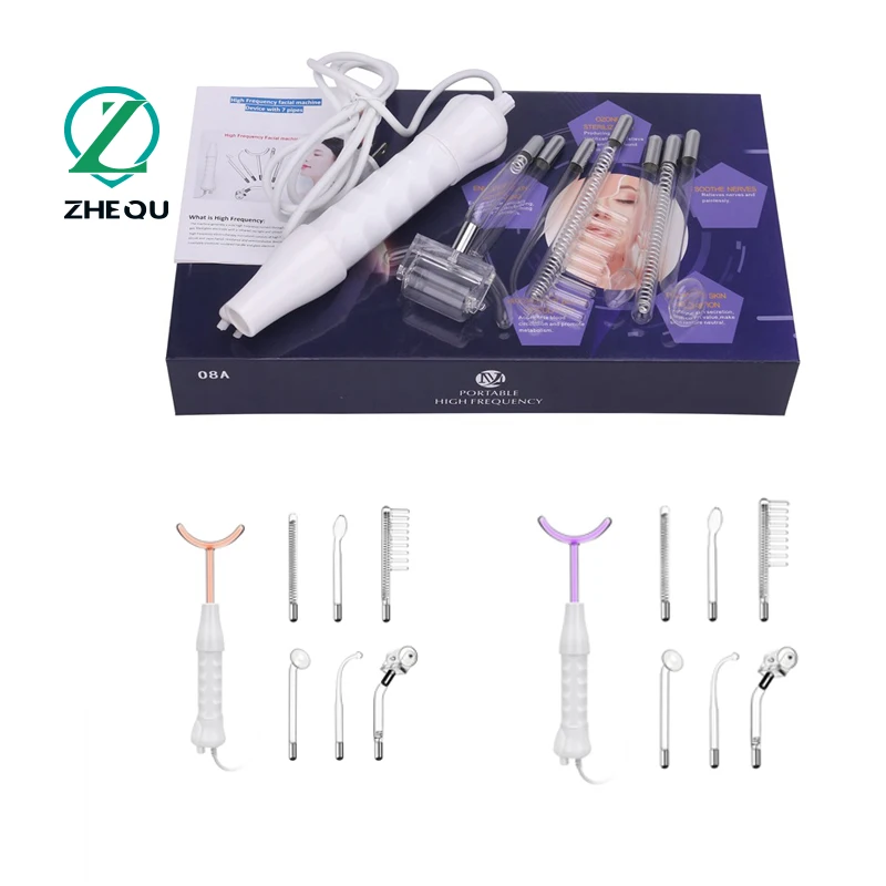 

High Frequency Electrotherapy Wand Glass Tube Electrotherapy Facial Tag Spot Acne Remover Face Beauty Massager