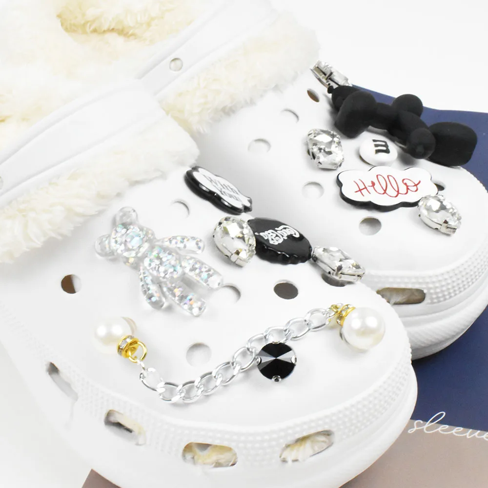 

2021 Hot Sale Designer Custom Bling Bracelet Chain Charms For Shoe Decoration Accessories For Luxury Charm Clog, Picture
