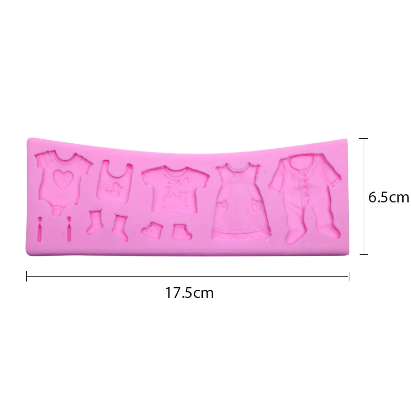 

Children's Clothing In A Variety of Shapes Silicone Fondant Mold for Baking Pastry Cake Tools Bakeware Mould Making 3d Crafts