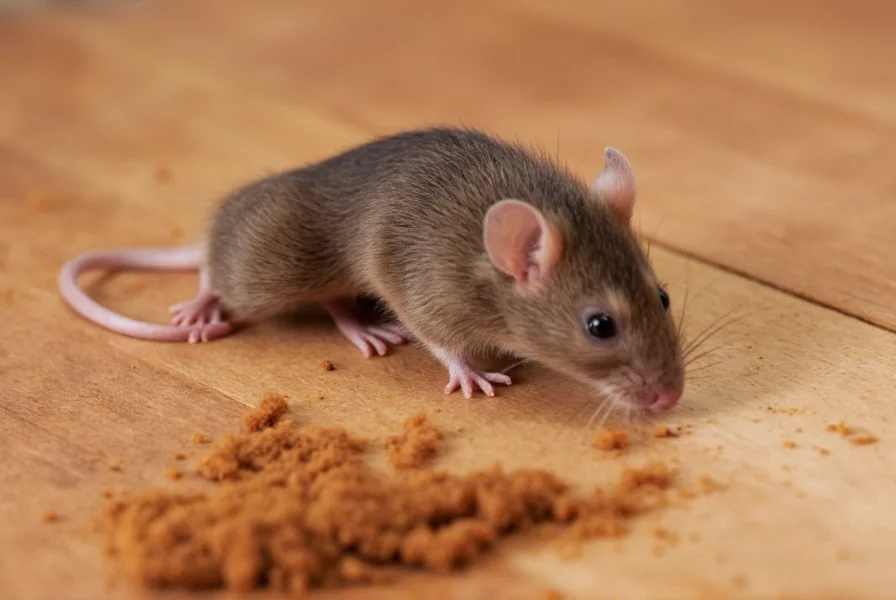 Close-up of cinnamon powder sprinkled along baseboard as natural mouse deterrent