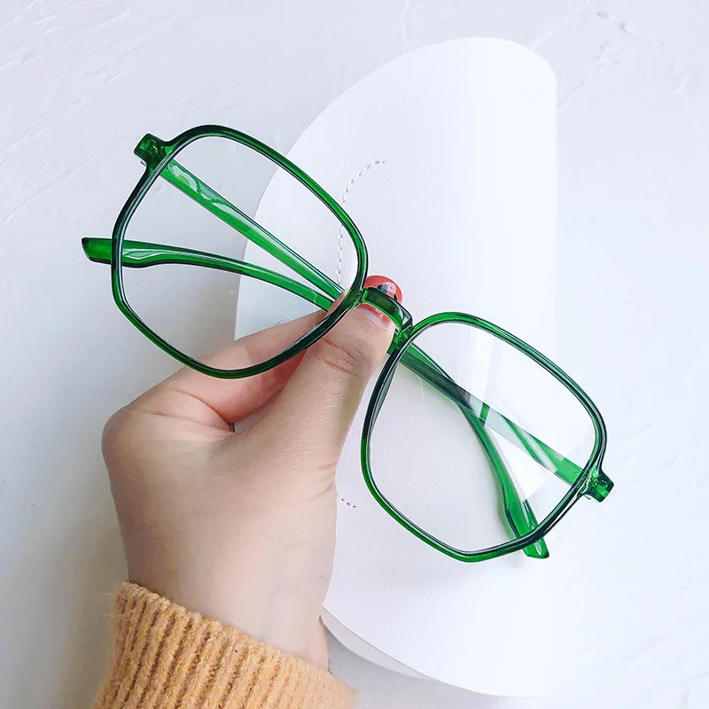 

Anti Blue Light Women's Polygon Eyewear Frame Square Myopia Frames Spectacles Frames Ladies Transparent Optical Eye Glasses
