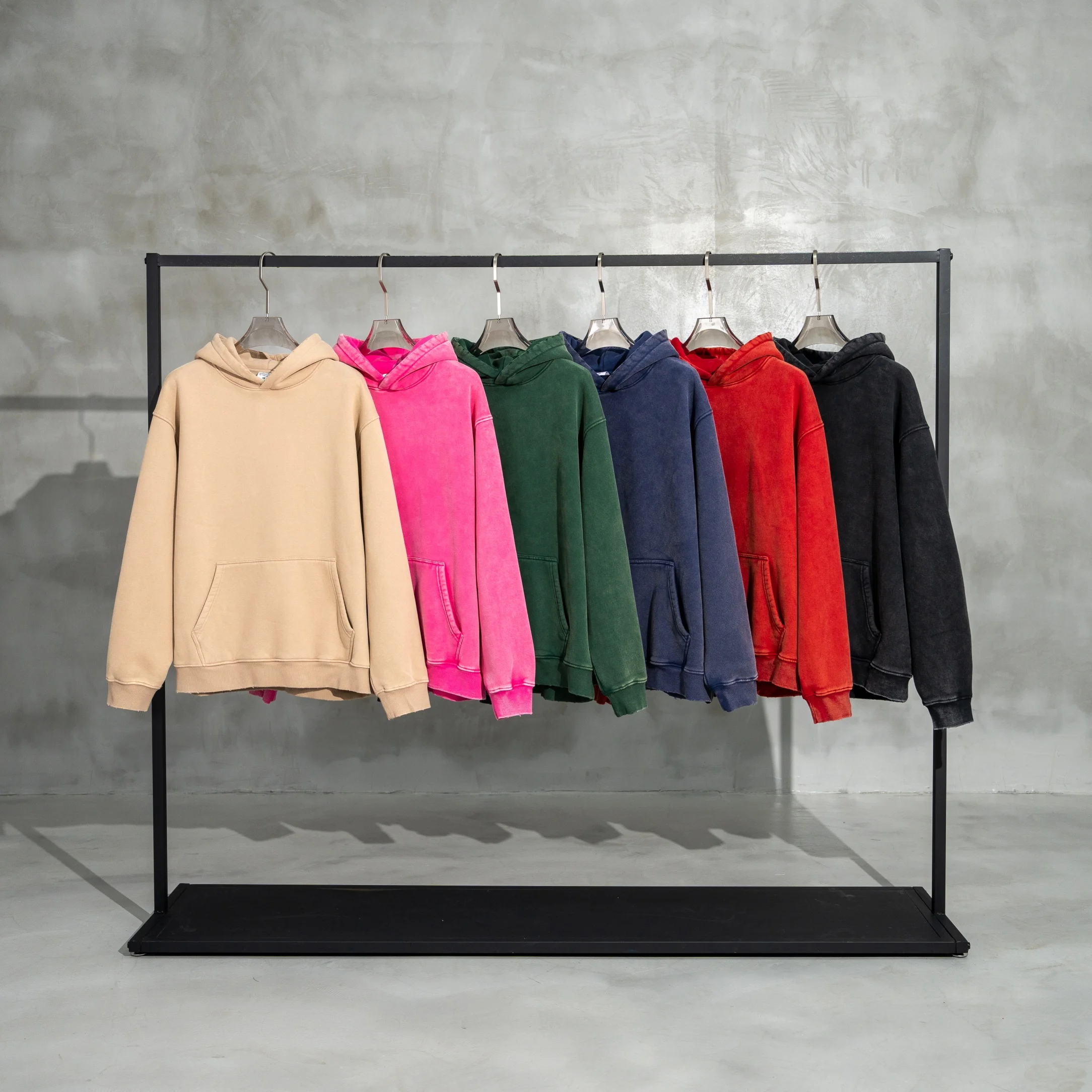 Oversized 3D Puff Print Heavyweight Polar Fleece Hoodie