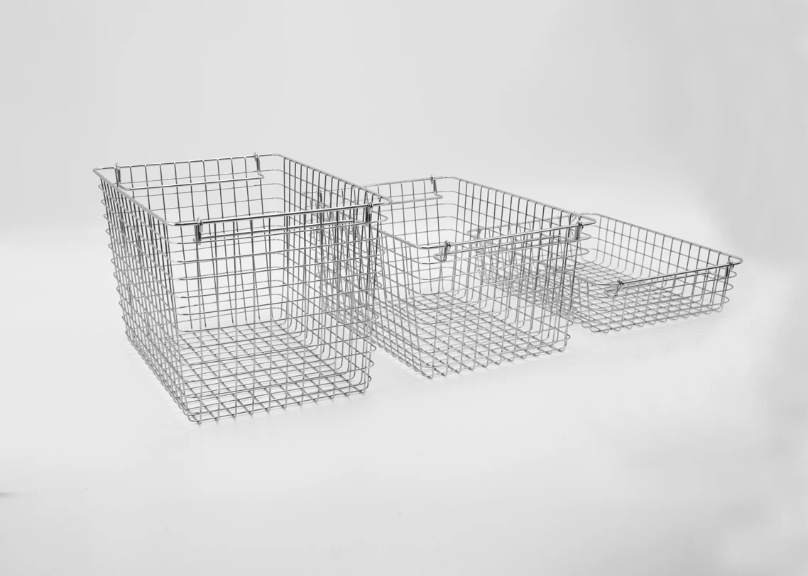 Stainless Steel Wire Basket Kitchen Storage Wholesale Picnic Metal Mesh
