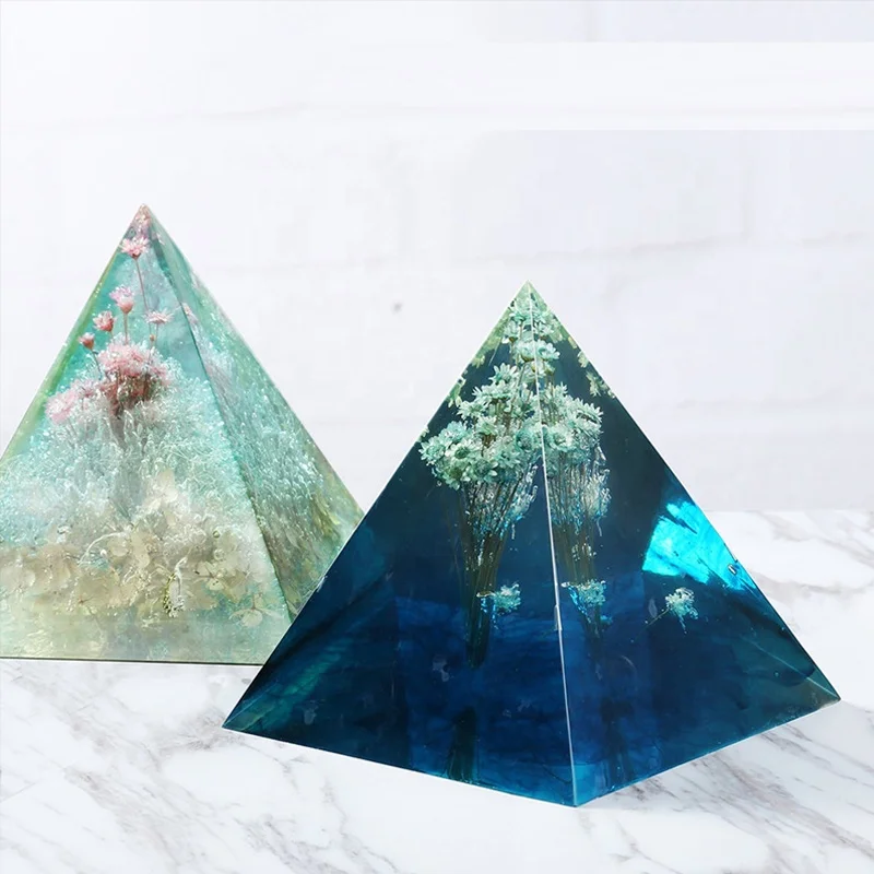

Large Pyramid Molds Resin Silicone Molds for DIY Orgonite Pyramid, Clear