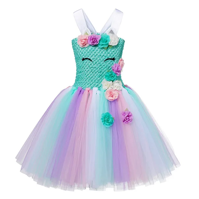 rainbow gown for kids