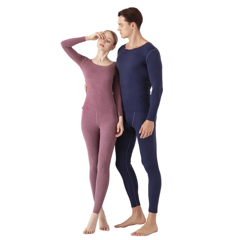 

2 Piece/Set Clothing Men Woman Winter Thermal Suit 37-degree Thermostat Thin Long Johns For Male Female Warm Thermal Underwear