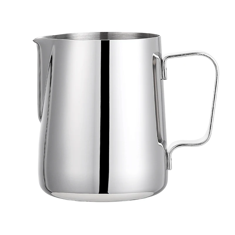 

Factory Customize 350ml 600ml Stainless Steel Frothing Cup Latte Coffee Jug Sharp Spout Milk Pitcher, Silver, gold, black, colorful, customizable