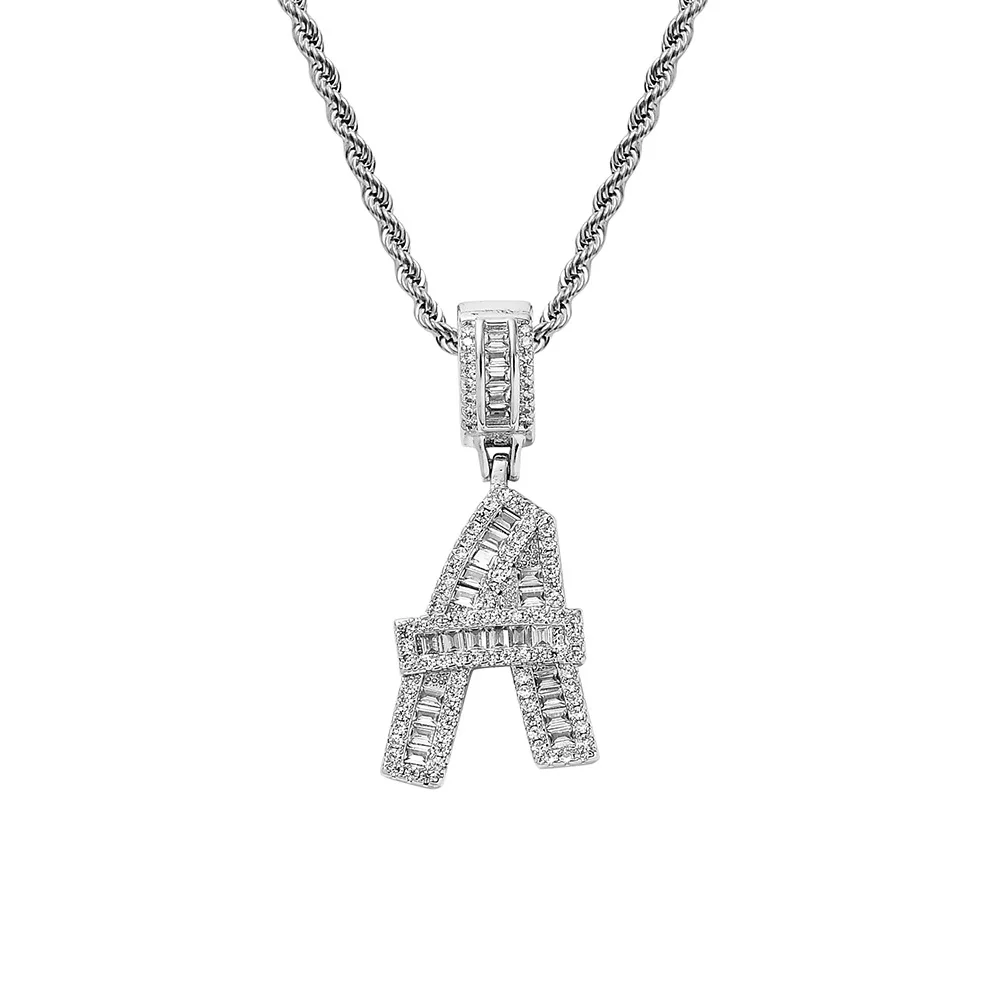 

2021 New Products Idea Fashion Clavicle chain 26 platinum plated pendant diamond letter initial necklace for Women Jewelry