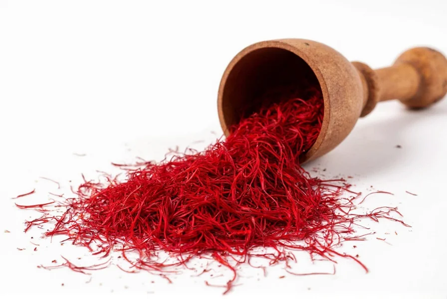 Comparison of high-quality saffron threads versus lower quality saffron with more yellow styles