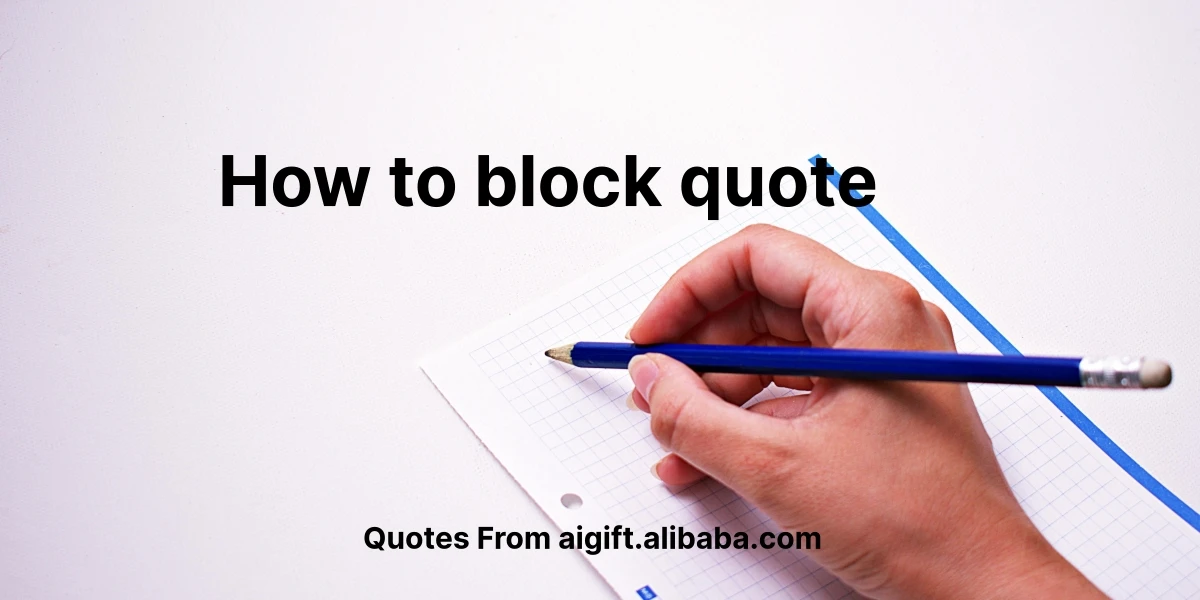 how to block quote