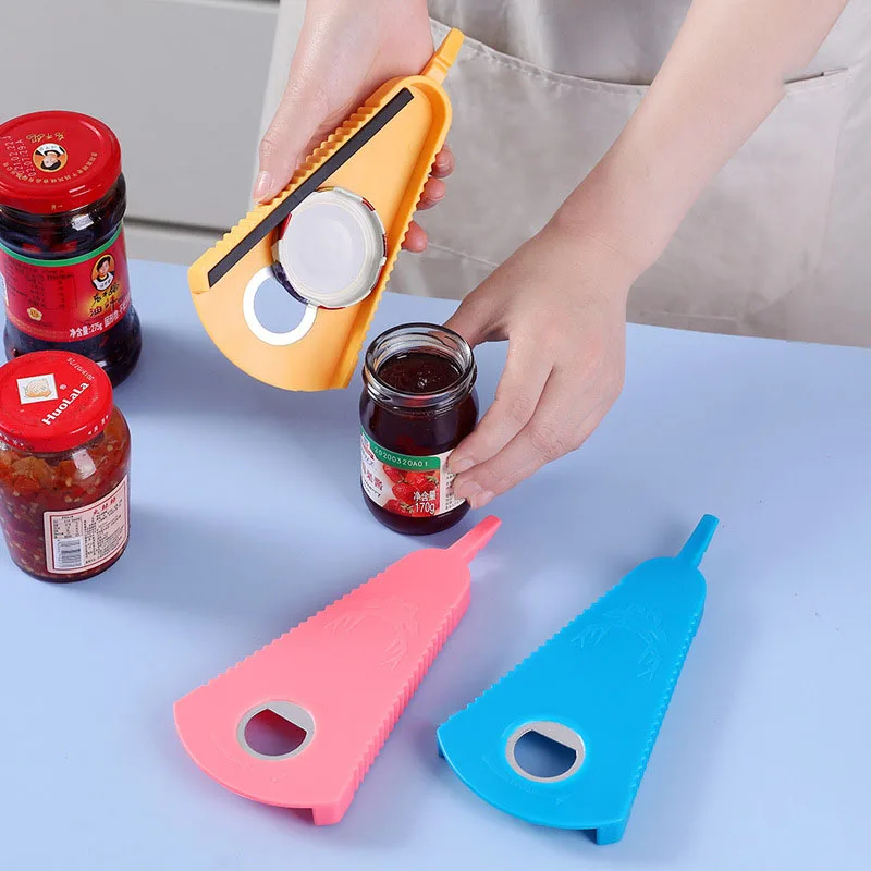 

Kitchen Gadget Utensils Plastic Durable Multifunction Manual Opener Jars Beer Bottles Can Opener for Pop Top Cans, Yellow,blue,pink